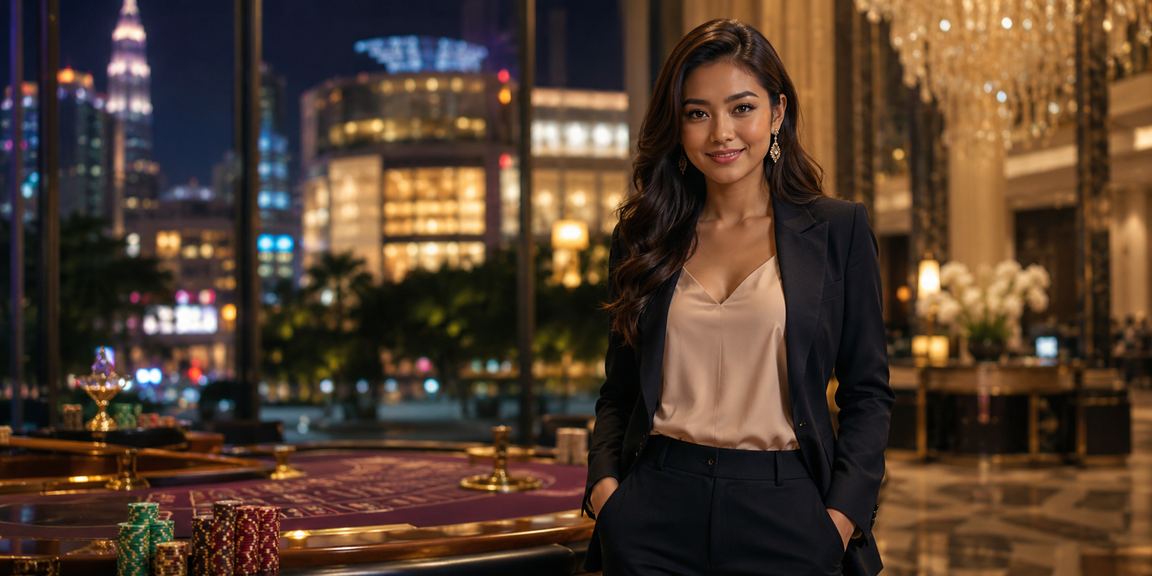 Meja Baccarat dalam suasana kasino moden di Kuala Lumpur pada platform y11d